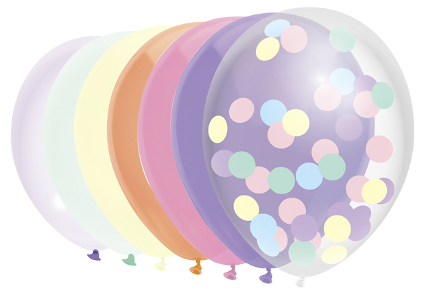 Ballon Haza uni 30cm 10 stuks pastel assorti afbeelding