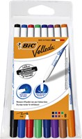 Viltstift Bic Velleda 1721 whiteboard rond fijn assorti blister à 8 stuks