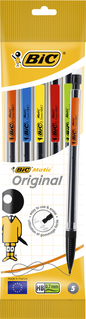 Vulpotlood Bic Matic Original HB 0.7mm assorti zak à 5 stuks afbeelding