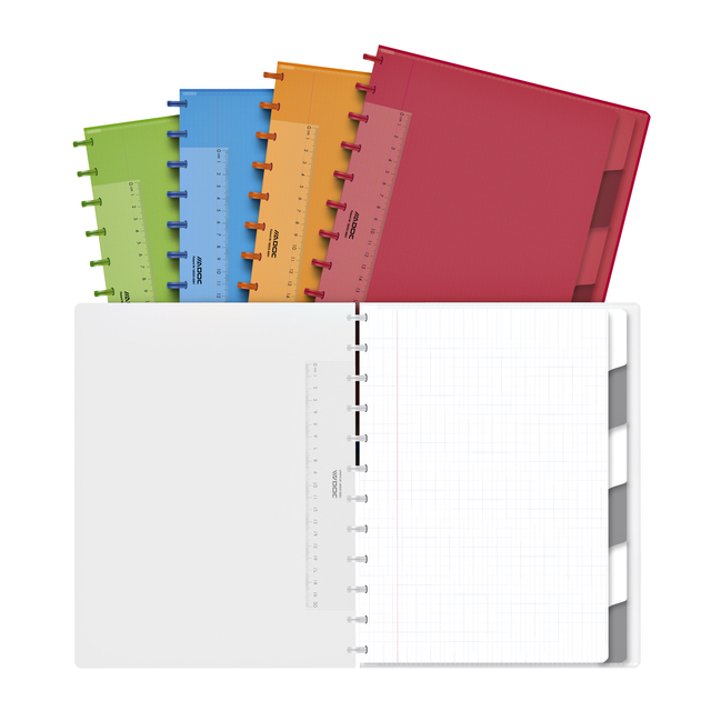 Schrift Adoc A4 ruit 4x8mm 144blz 90gr PP assorti afbeelding