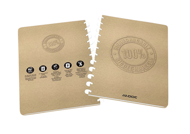 Schrift Adoc BIO A4 lijn 144 pagina&apos;s 90gr kraft afbeelding