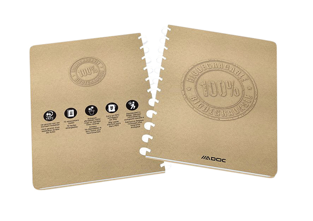 Schrift Adoc BIO A4 ruit 4x8mm 144 pagina&apos;s 90gr kraft afbeelding