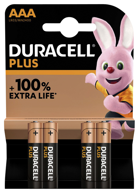 Batterij Duracell Plus 4xAAA afbeelding