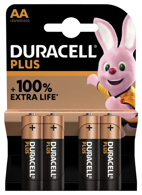 Batterij Duracell Plus 4xAA afbeelding