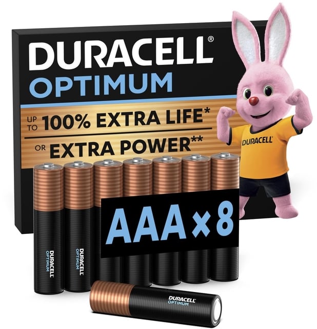 Batterij Duracell Optimum 100% 8xAAA afbeelding