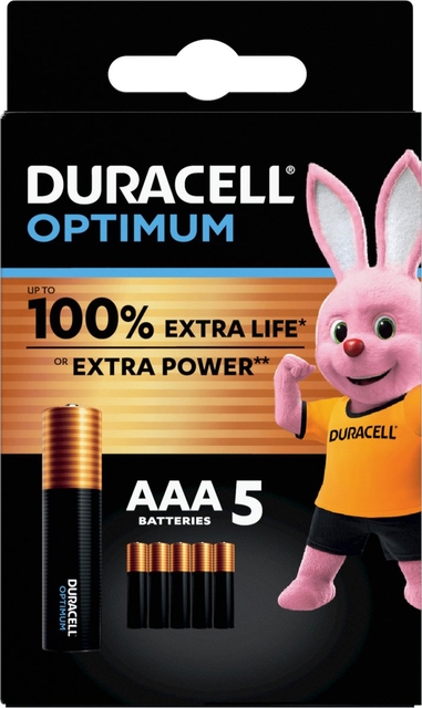Batterij Duracell Optimum 100% 5xAAA afbeelding