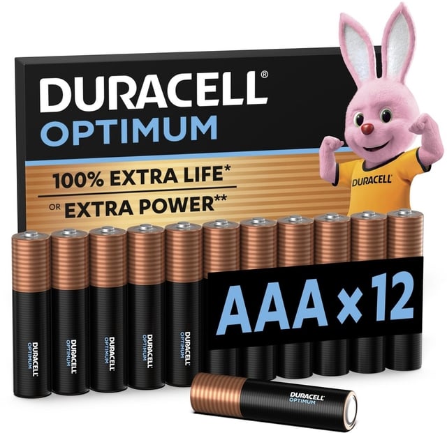 Batterij Duracell Optimum 100% 12xAAA afbeelding