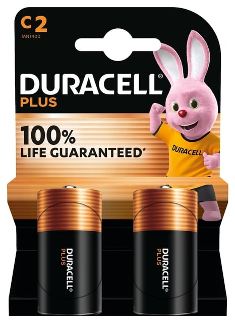 Batterij Duracell Plus 2x C afbeelding