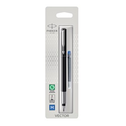 Vulpen Parker Vector black medium blister à 1 stuk