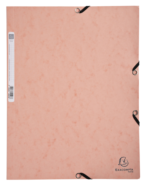 Elastomap Exacompta Aquarel A4 3 kleppen 400gr glanskarton roze afbeelding