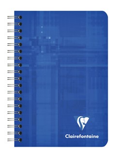 Notitieboek Clairefontaine A7+ 95x140 ruit 5x5 100blz 90gr assorti