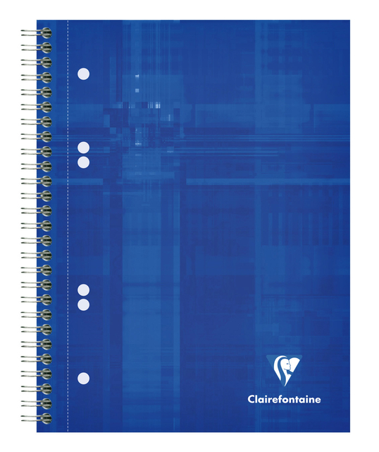 Collegeblok Clairefontaine Studium A5+ ruit 5x5mm 6-gaats 80 pagina&apos;s assorti afbeelding