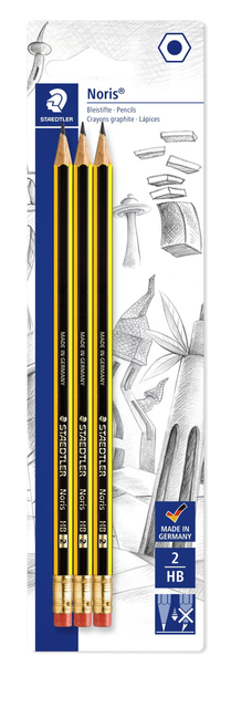 Potlood Staedtler Noris HB blister à 3 stuks afbeelding