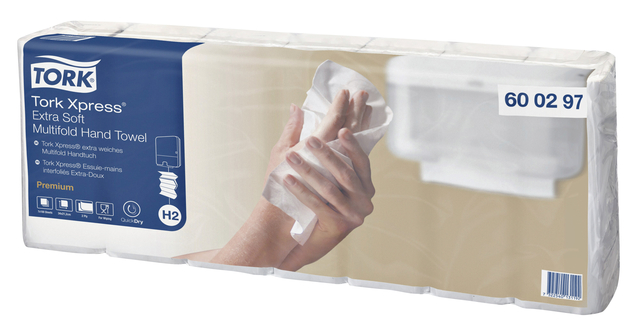 Vouwhanddoek Tork Express Multifold H2 Premium 2-laags 100st wit 600297 — Foto 2 van 2
