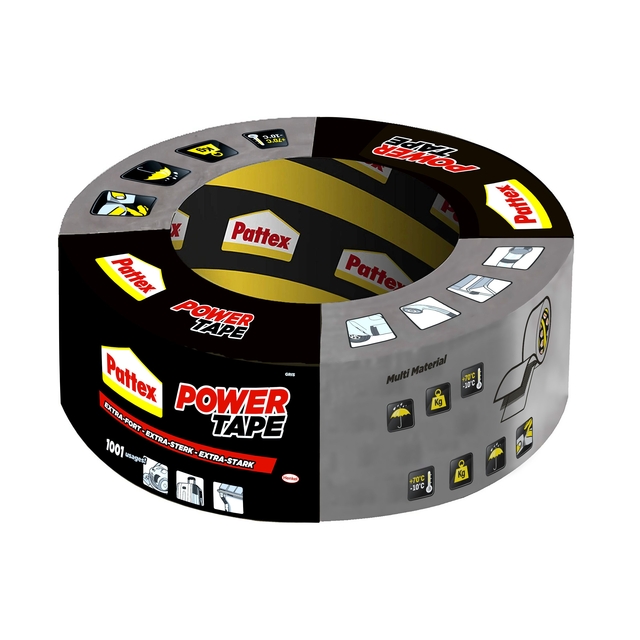 Plakband Pattex Power Tape 50mmx50m grijs afbeelding