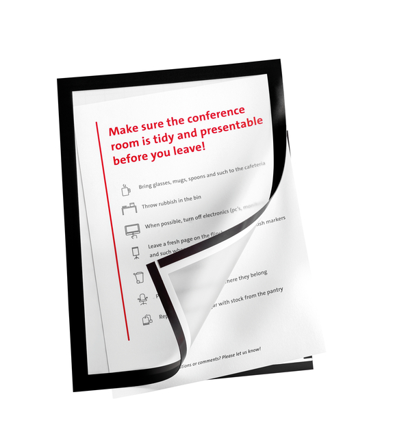 Infokader Quantore A4 zelfklevend zwart 2 stuks afbeelding