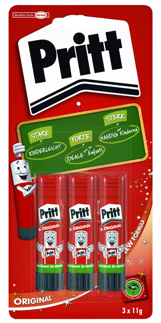 Lijmstift Pritt Stick Original 11gr blister à 3 stuks afbeelding