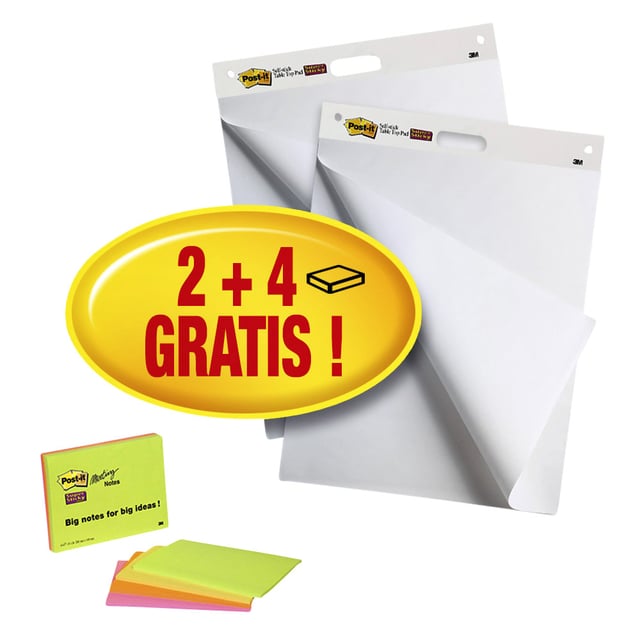 Meeting chart Post-it 559 63.5x76.2cm 2 blokken + 4 blokken Meeting notes gratis afbeelding