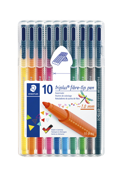 Kleurstift Staedtler 323 Triplus color à 10 stuks assorti afbeelding