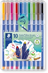 Kleurstift Staedtler 323 Triplus color à 10 stuks assorti