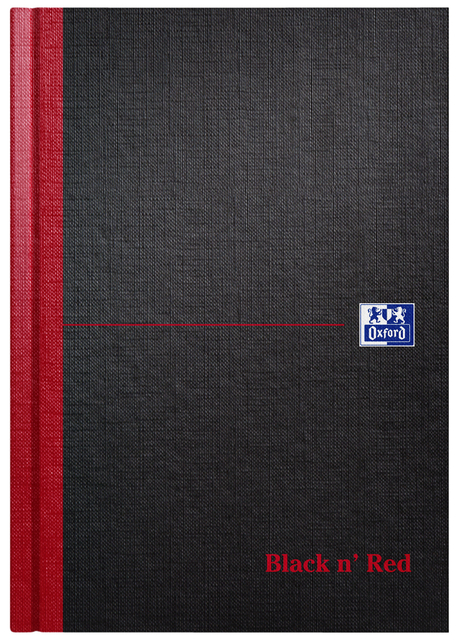 Notitieboek Oxford Black n&apos; Red A5 96vel lijn afbeelding