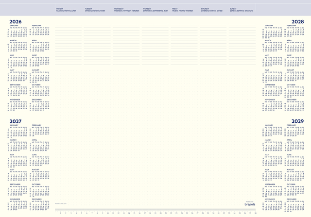 Onderlegblok 2026 Brepols Office Mate 7dagen/1pagina 41.2x59cm afbeelding