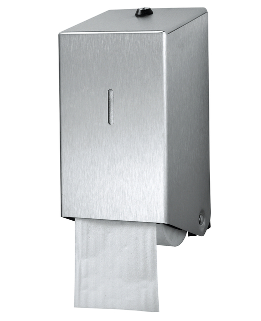 Toiletpapierdispenser Euro Products systeemrol duo zilver 438001 afbeelding