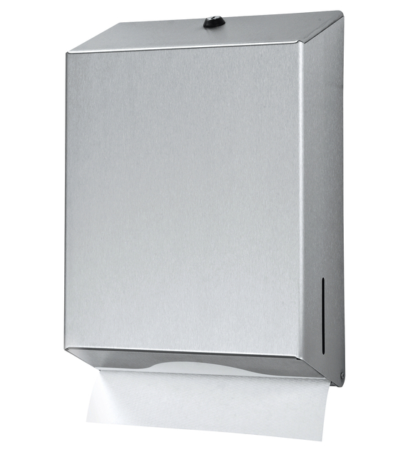 Handdoekdispenser Euro Products universeel groot zilver 438190 afbeelding