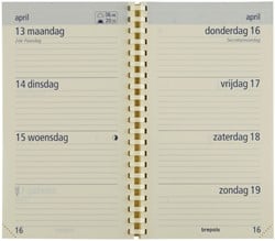Agenda 2026 Brepols Optivision Pocket Palermo 7dagen/2pagina's zwart