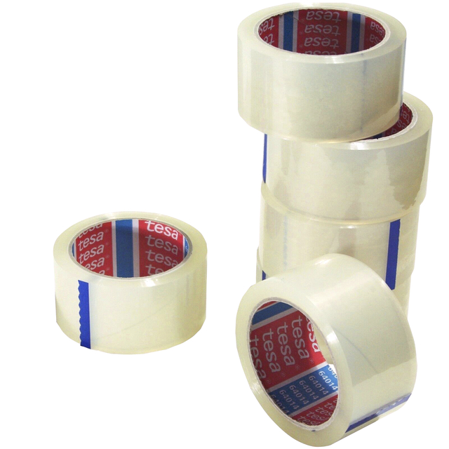 Verpakkingstape Tesa 50mmx66m PP transparant afbeelding