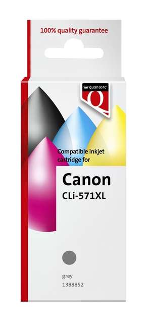 Inktcartridge Quantore alternatief tbv Canon CLI-571XL grijs afbeelding