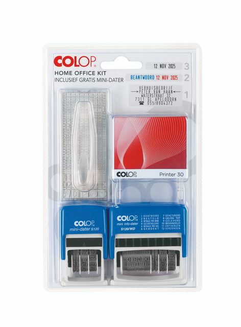 Stempelset Colop thuiskantoor 3-delig afbeelding