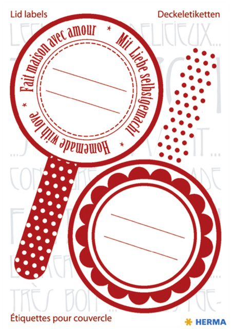 Etiket HERMA 15446 keuken new look rood afbeelding
