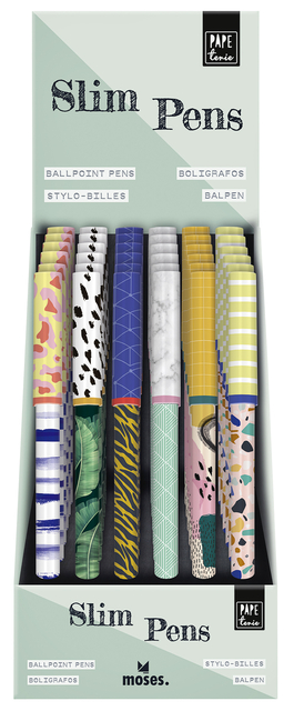 Bruna office Balpen Slim pens 6 verschillende prints
