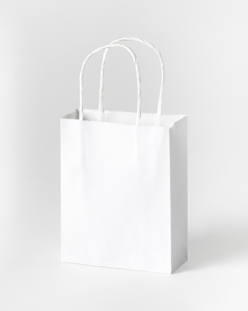 Tas met handvat Folia kraftpapier 110gr 12x15x5.5cm 20 stuks wit — Foto 2 van 2