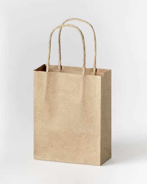 Tas met handvat Folia kraftpapier 125gr 12x15x5.5cm 20 stuks naturel — Foto 2 van 2