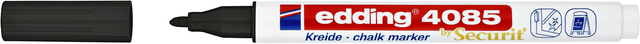 Krijtstift edding 4085 by Securit rond 1-2mm zwart — Foto 2 van 2