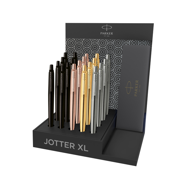 Balpen Parker Jotter XL Monochrome assorti medium 20 stuks afbeelding