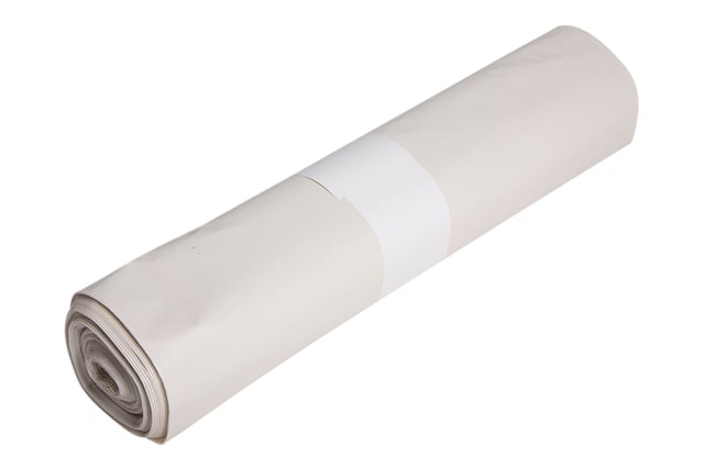 Afvalzak Powersterko LDPE T100R 90x120cm 190L wit rol à 10 stuks afbeelding