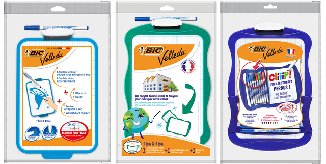 Whiteboard Bic Velleda 21x31cm inclusief stift en wisser recycle — Foto 2 van 2