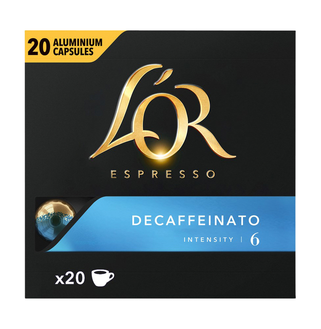 Koffiecups L&apos;Or espresso Decaffeinato 20 stuks afbeelding