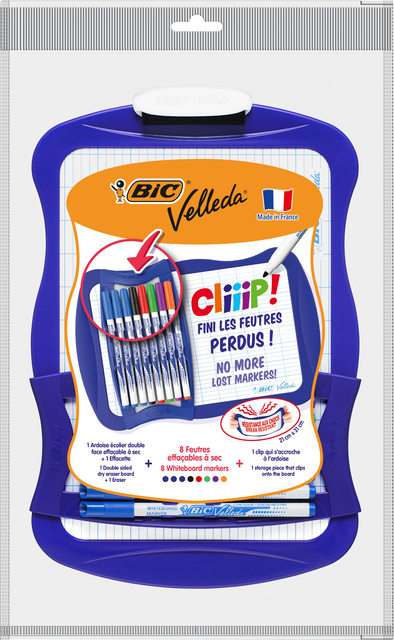 Whiteboard Bic Velleda 21x31cm inclusief 8 stiften en wisser afbeelding