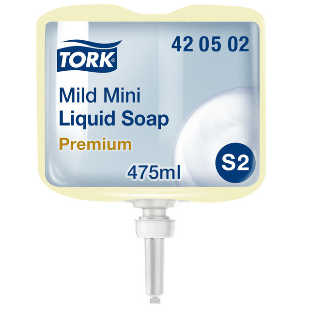 Handzeep Tork S2 vloeibaar huidvriendelijk geparfumeerd lichtgeel 475ml 420502 afbeelding