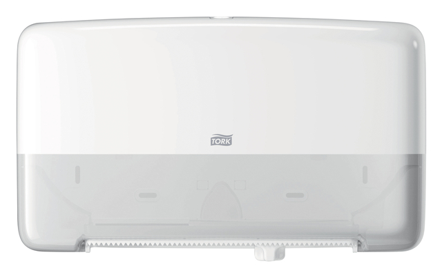 Toiletpapierdispenser Tork T2 Elevation jumbo klein duo wit 555500 — Foto 2 van 2