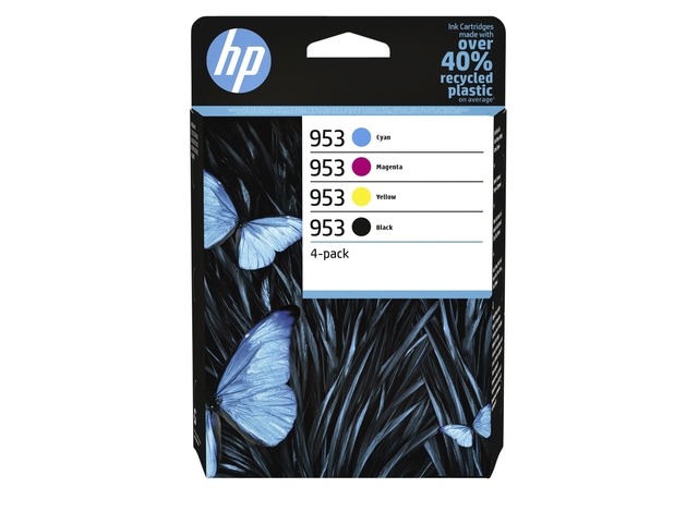 Inktcartridge HP 6ZC69AE 953 zwart + 3 kleuren afbeelding