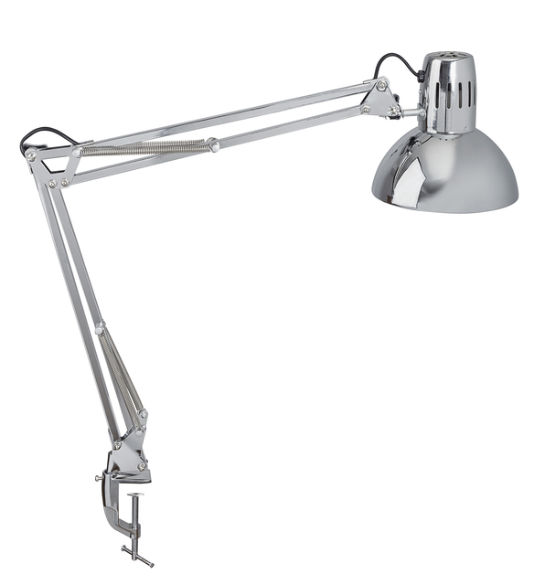 Bureaulamp MAUL Study met tafelklem chroom excl. LED lamp afbeelding