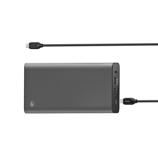 Powerbank Hama USB-C 26.800 mAh 5-20V/60W zwart afbeelding