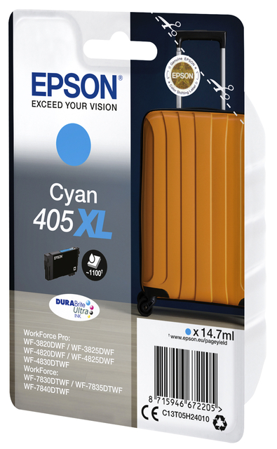 Inktcartridge Epson 405XL T05H24 blauw afbeelding