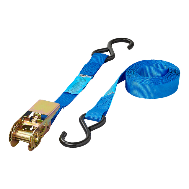 Spanband ProPlus ratel 5 meter met 2 haken blauw — Foto 2 van 2