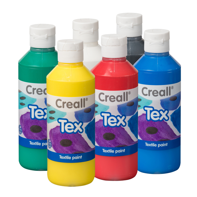Textielverf Creall Tex 6 stuks 6 kleuren à 250ml afbeelding